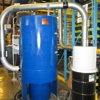 DV Series used in lead recovery off of a battery production line. 