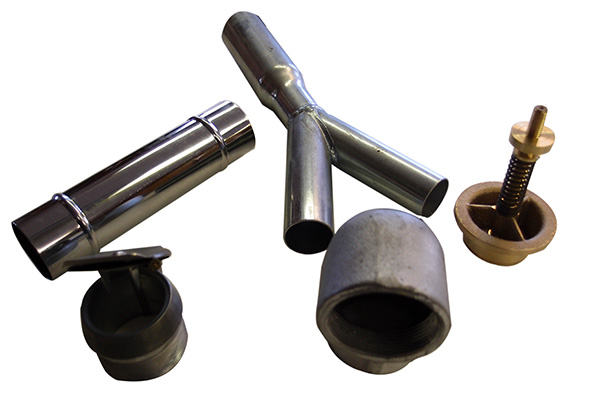 metal industrial inlet valves and hose adapters